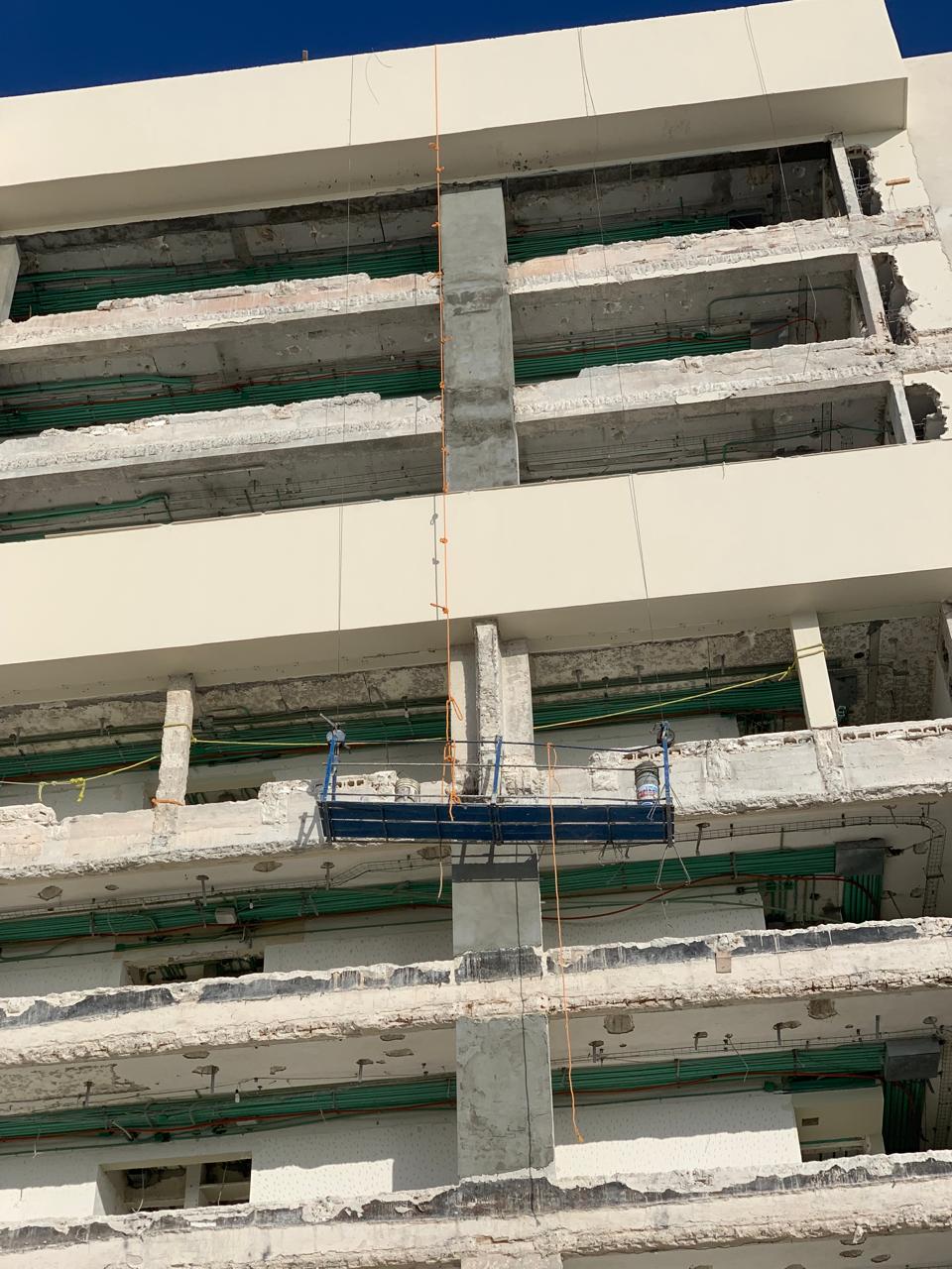 Proyecto de reparación de concreto en fachada, ejecutado por Master RWS