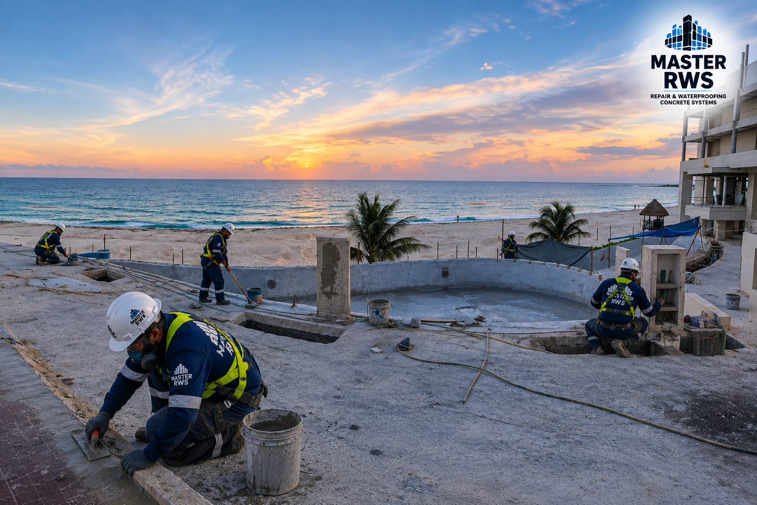 Proyecto de contención de filtraciones en estructura frente al mar, ejecutado por Master RWS