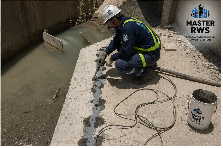 Aplicación de inyección de resina estructural en proyecto de Master RWS